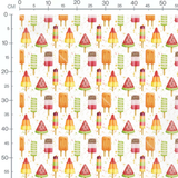 Tissu - Glaces variées et colorées