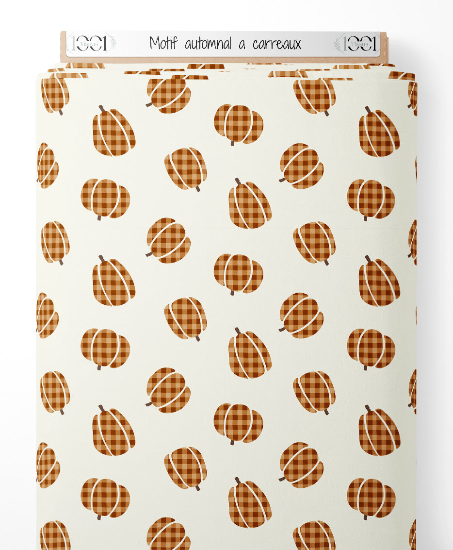 Tissu - Motif automnal à carreaux