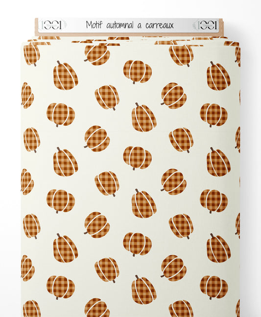 Tissu - Motif automnal à carreaux