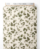 Tissu - Feuilles et fleurs délicates