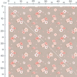 Tissu - Fleurs harmonieuses sur beige