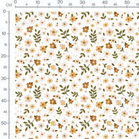 Tissu - Fleurs et feuilles vintage