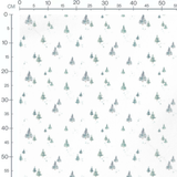 Tissu - Sapin aquarelle vert et bleu