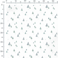 Tissu - Sapin aquarelle vert et bleu
