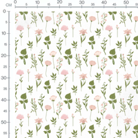 Tissu - Variété de fleurs roses fines