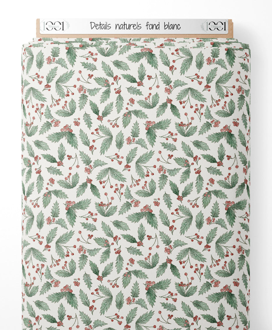 Tissu - Détails naturels sur fond blanc