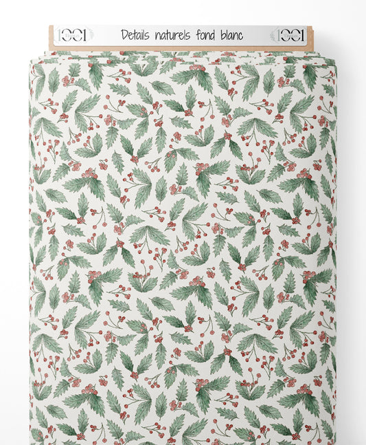 Tissu - Détails naturels sur fond blanc