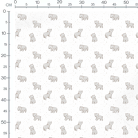 Tissu - Ours polaires sur fond blanc 2