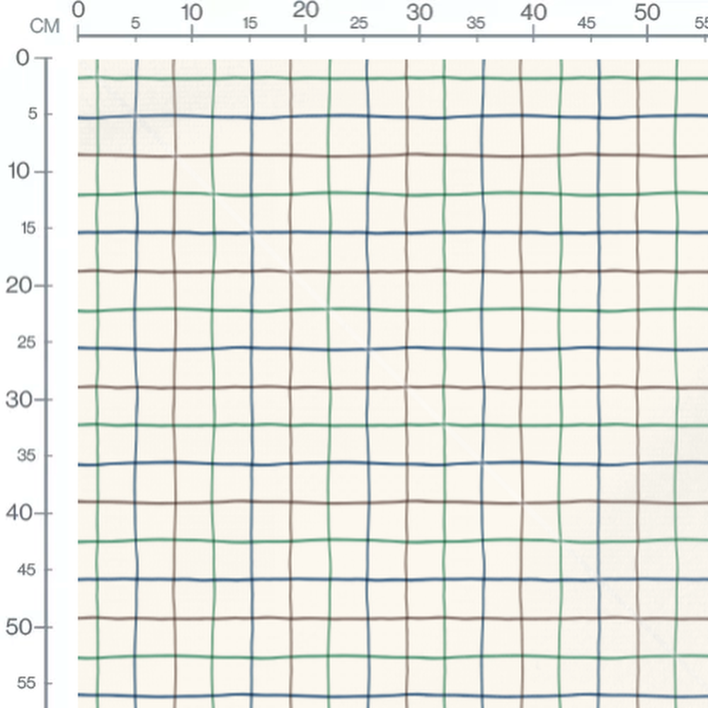 Tissu - Carreaux bleus et verts 2