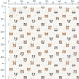 Tissu - Visages d'animaux mignons