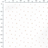 Tissu - Fleurs roses et oranges sur blanc