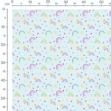 Tissu - Arcs-en-ciel et soleils colorés