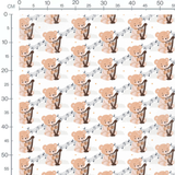 Tissu - Oursons jouant de la harpe