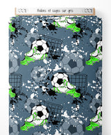 Tissu - Ballons et cages sur gris