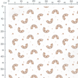 Tissu - Arcs souriants et étoiles
