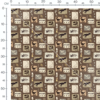 Tissu - Tissu Dinosaures Vintage patchwork