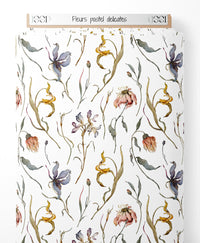 Tissu - Fleurs pastel délicates