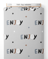 Tissu - Motifs Enjoy multicolores