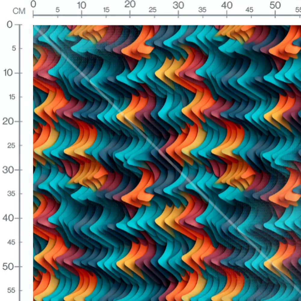Tissu - Chevrons Abstraits 3D