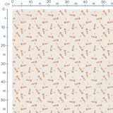 Tissu - Patins dorés avec lacets beige