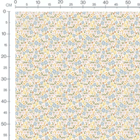 Tissu - Fleurs pastel multicolores