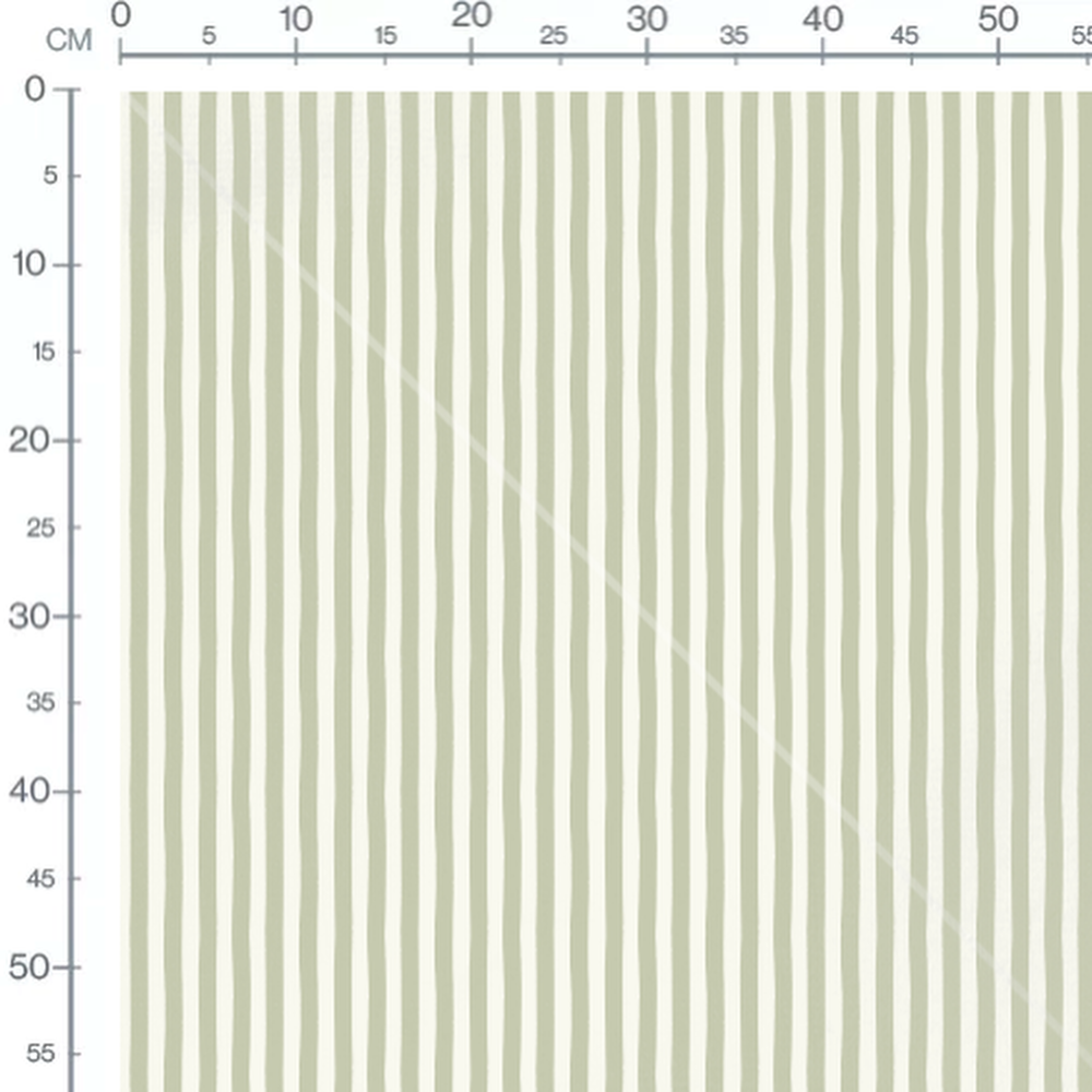 Tissu - Rayures olive sur crème