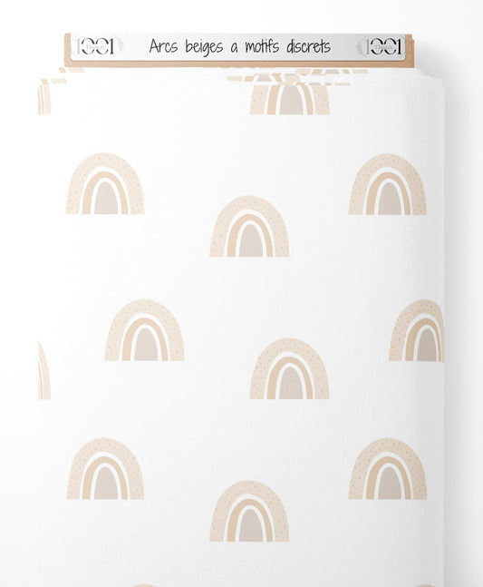 Tissu - Arcs beiges à motifs discrets