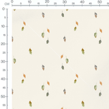 Tissu - Feuilles vertes et brunes