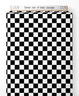 Tissu - Damier noir et blanc classique