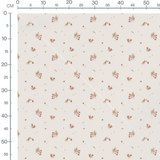 Tissu - Baies rouges et feuilles marron