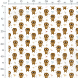 Tissu - Chats marron et tétines