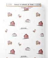 Tissu - Animaux et bâtiments de ferme