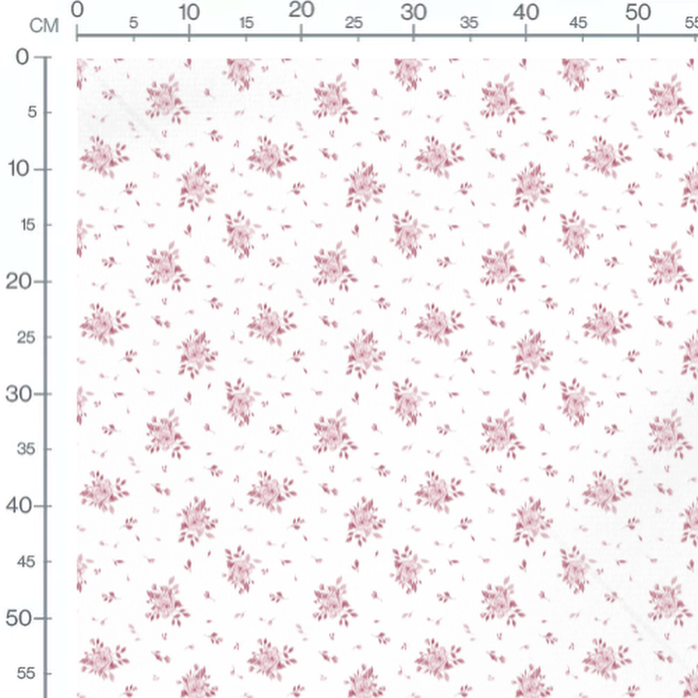 Tissu - Fleurs roses et bourgeons 2