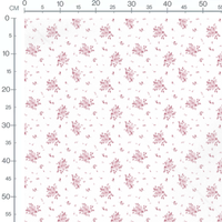 Tissu - Fleurs roses et bourgeons 2