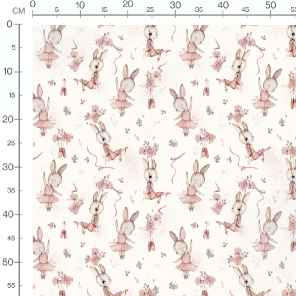 Tissu - Lapins dansants et chaussons