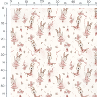 Tissu - Lapins dansants et chaussons