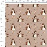 Tissu - Rayures aquarelle beige et brun