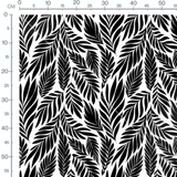 Tissu - Feuilles variées en noir