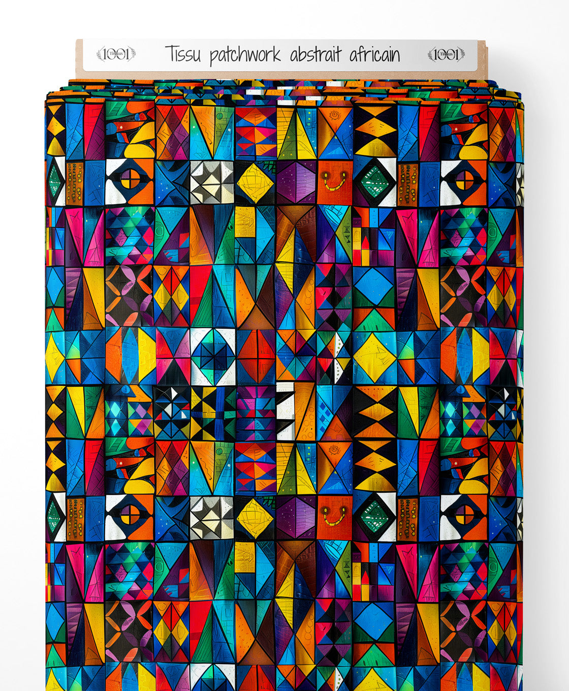 Tissu - patchwork abstrait africain