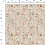 Tissu - Fleurs roses et blanches nuancées