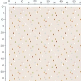 Tissu - Gouttes multicolores sur beige
