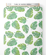 Tissu - Feuilles de monstera détaillées