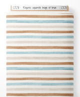 Tissu - Rayures aquarelle beige et brun