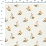 Tissu - Animaux jardiniers aquarelle