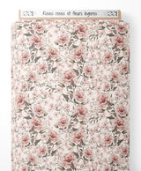Tissu - Roses roses et fleurs légères