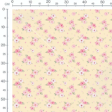 Tissu - Fleurs roses et blanches pastel
