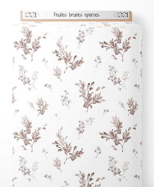 Tissu - Feuilles brunes éparses