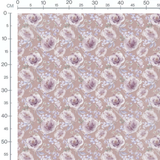 Tissu - Fleurs roses et violettes 6
