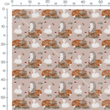 Tissu - Hérissons et canards paisibles