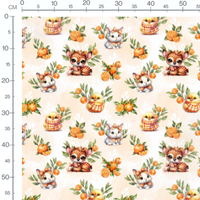 Tissu - Animaux et oranges